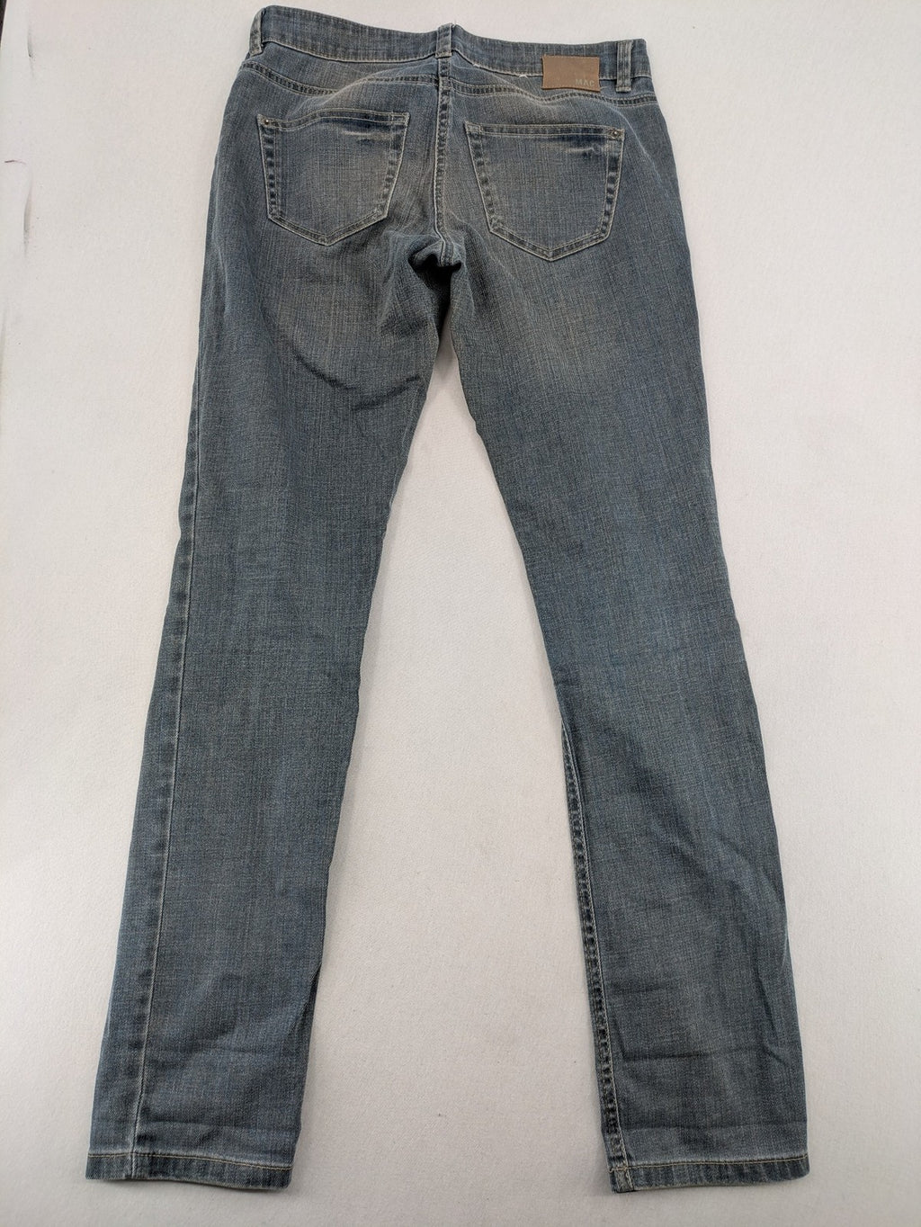 MAC straight jeans blue stretch denim 5-pocket design with zipper closure