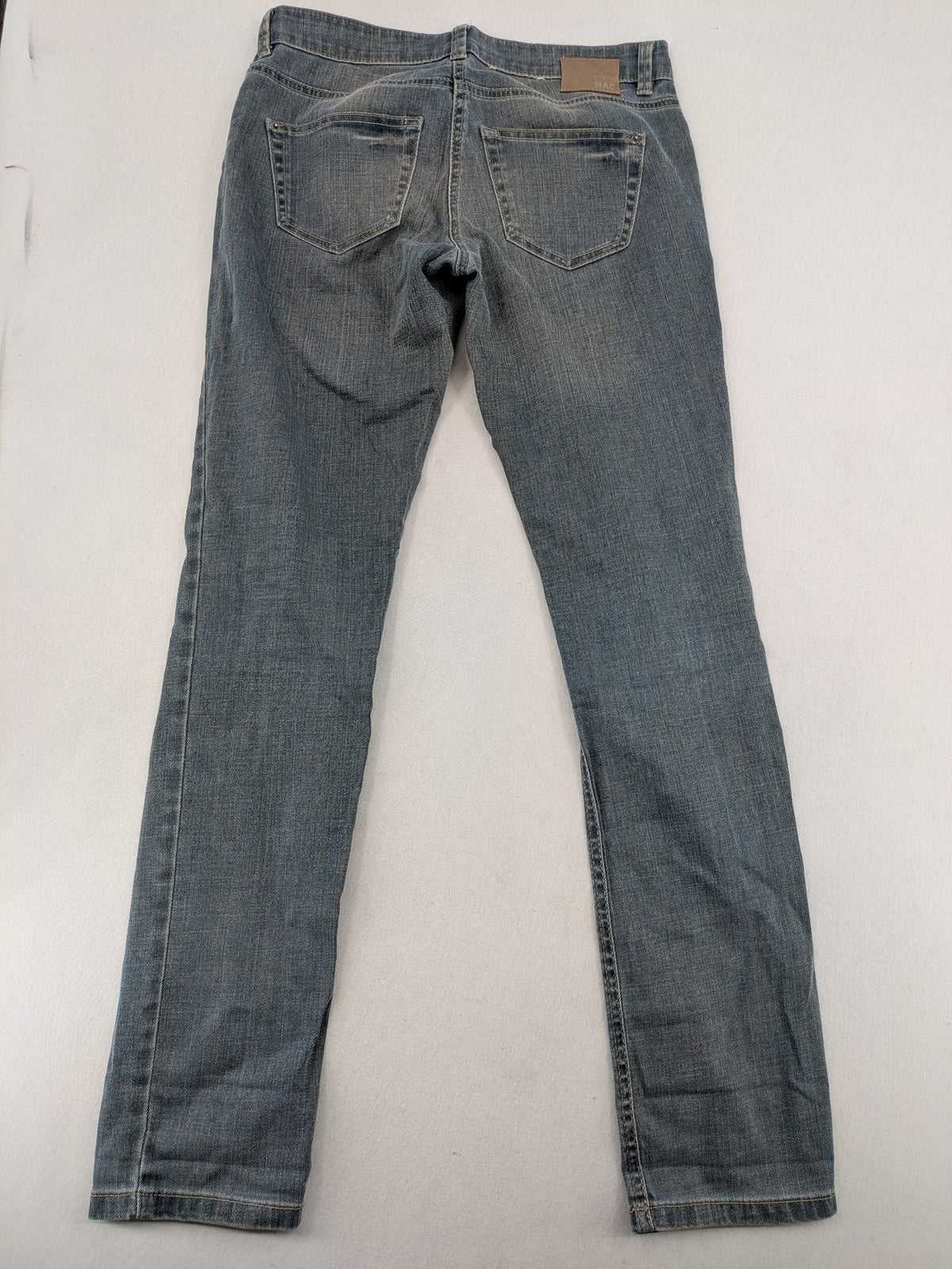 MAC straight jeans blue stretch denim 5-pocket design with zipper closure