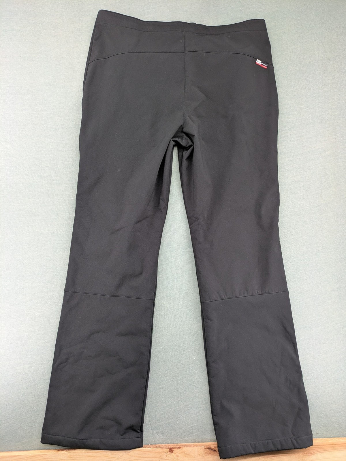 cmp black softshell pants with wind protection technology and white logo details