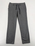 ALBERTO grey tapered fit chinos with elastic drawstring and two-tone wool texture.