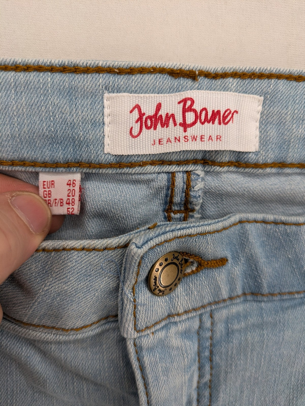 john baner blue skinny jeans classic 5-pocket design comfortable stretch denim