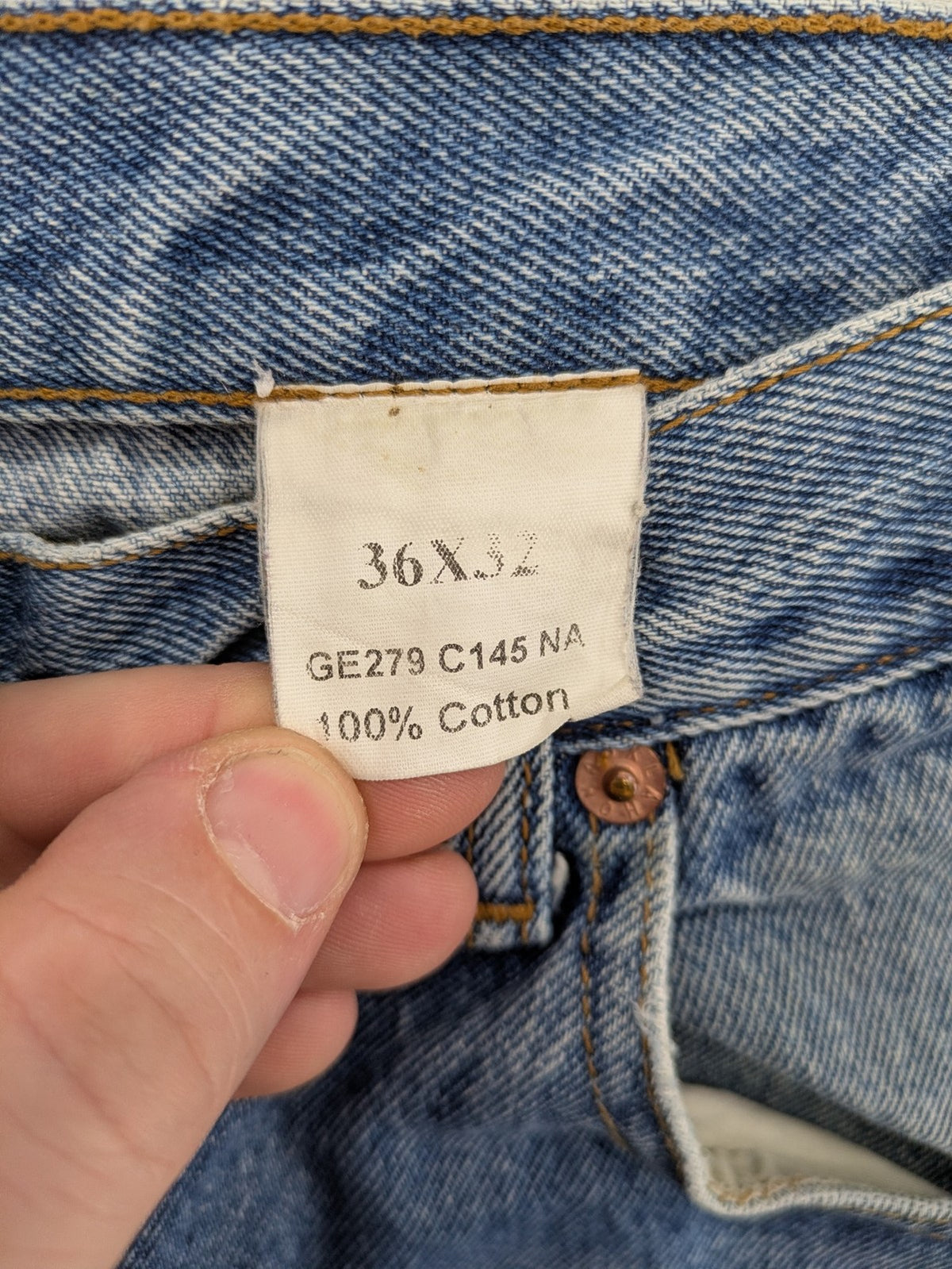Oklahoma Wear blue straight jeans 5-pocket design durable cotton regular fit
