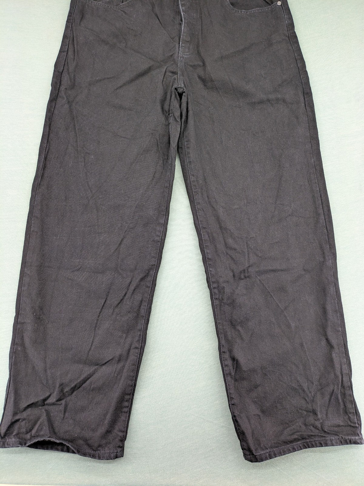 Boohooman grey straight jeans classic five-pocket design button fly 100% cotton denim