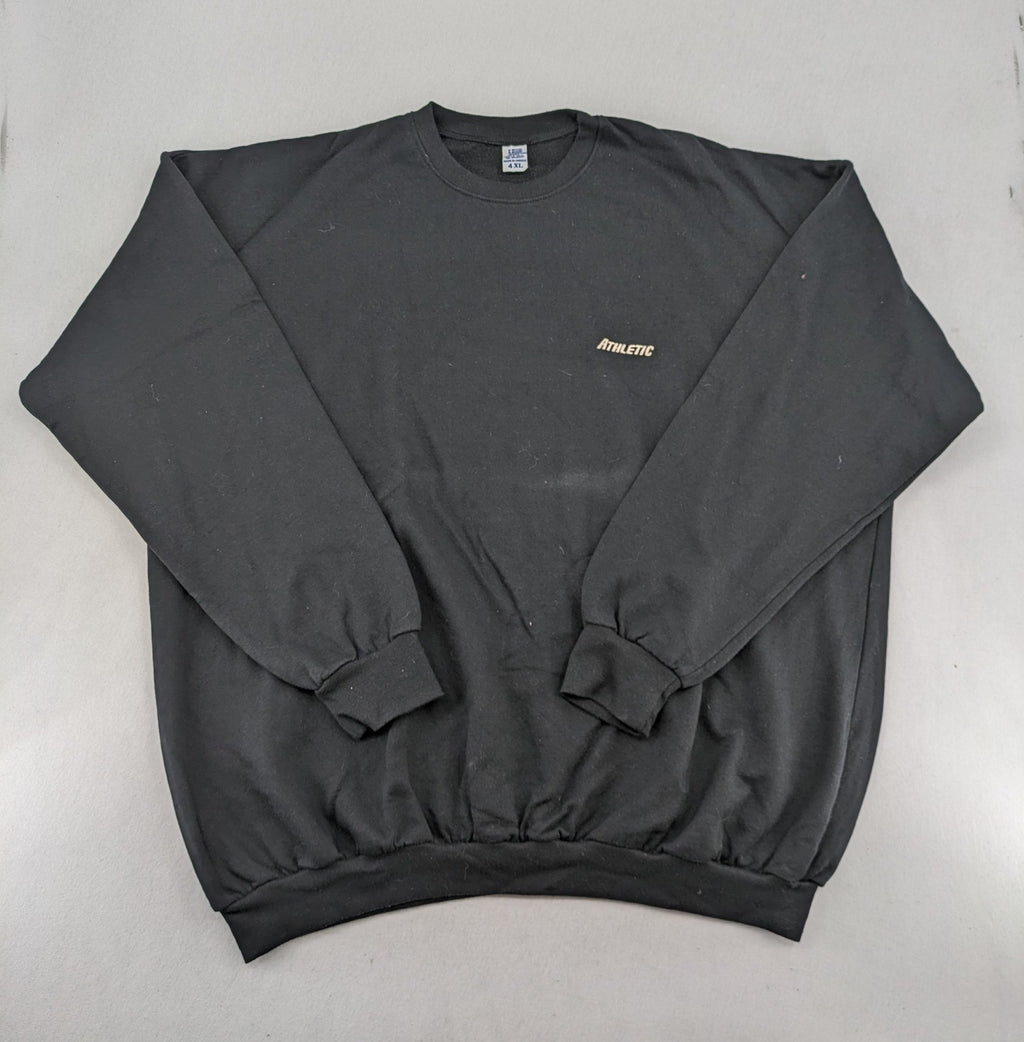 Pullover turtle neck jumper black embroidered Athletic logo, 100% cotton, classic fit.