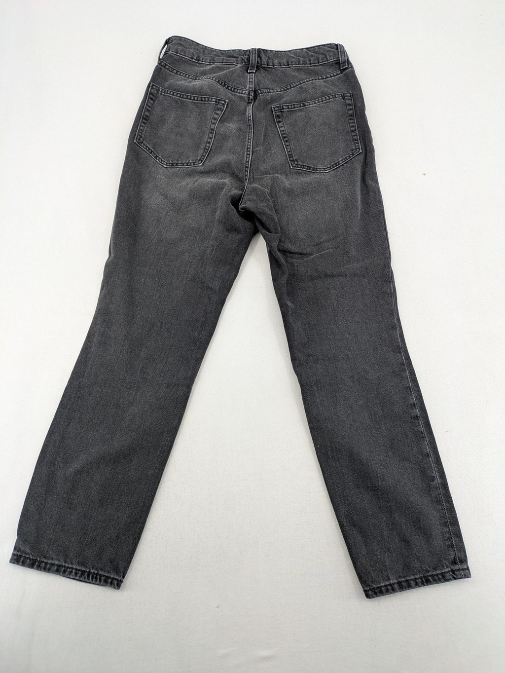 H&M Divided black straight jeans with allover rhinestone embellishments and classic five-pocket design.