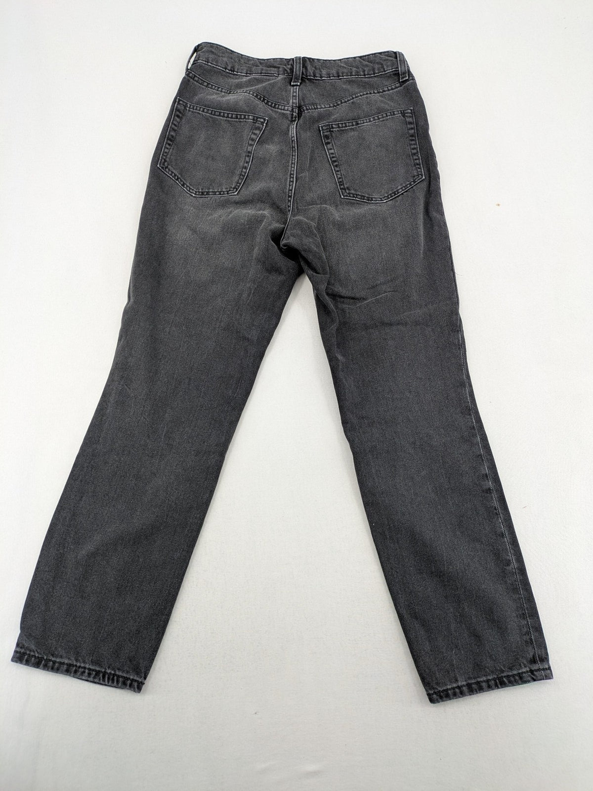 H&M Divided black straight jeans with allover rhinestone embellishments and classic five-pocket design.