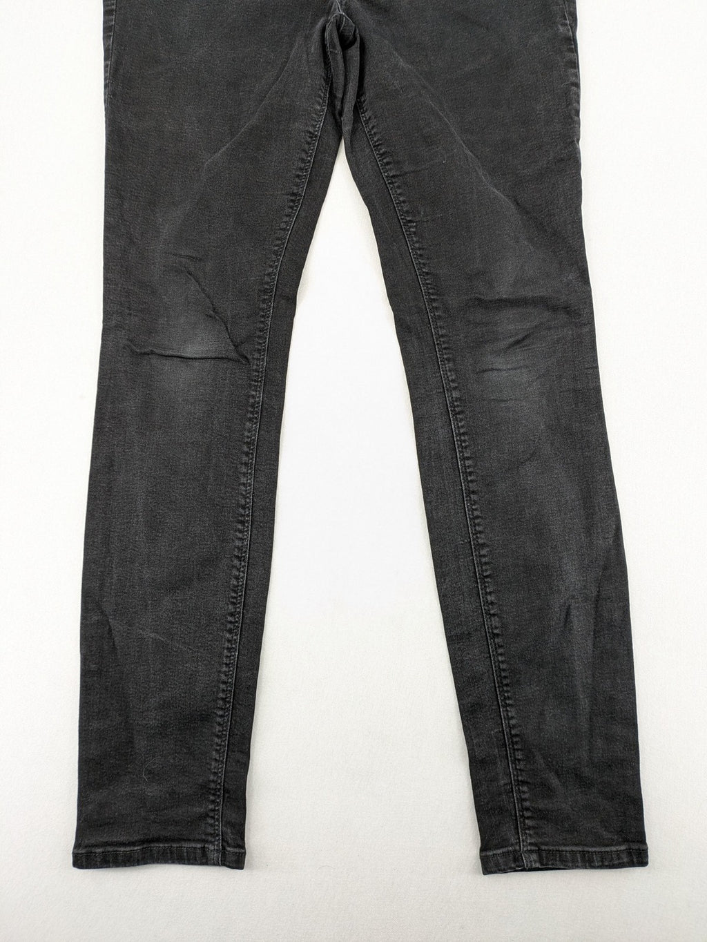 Tom Tailor Denim black extra skinny jeans, washed finish, stretch cotton blend, modern silhouette.