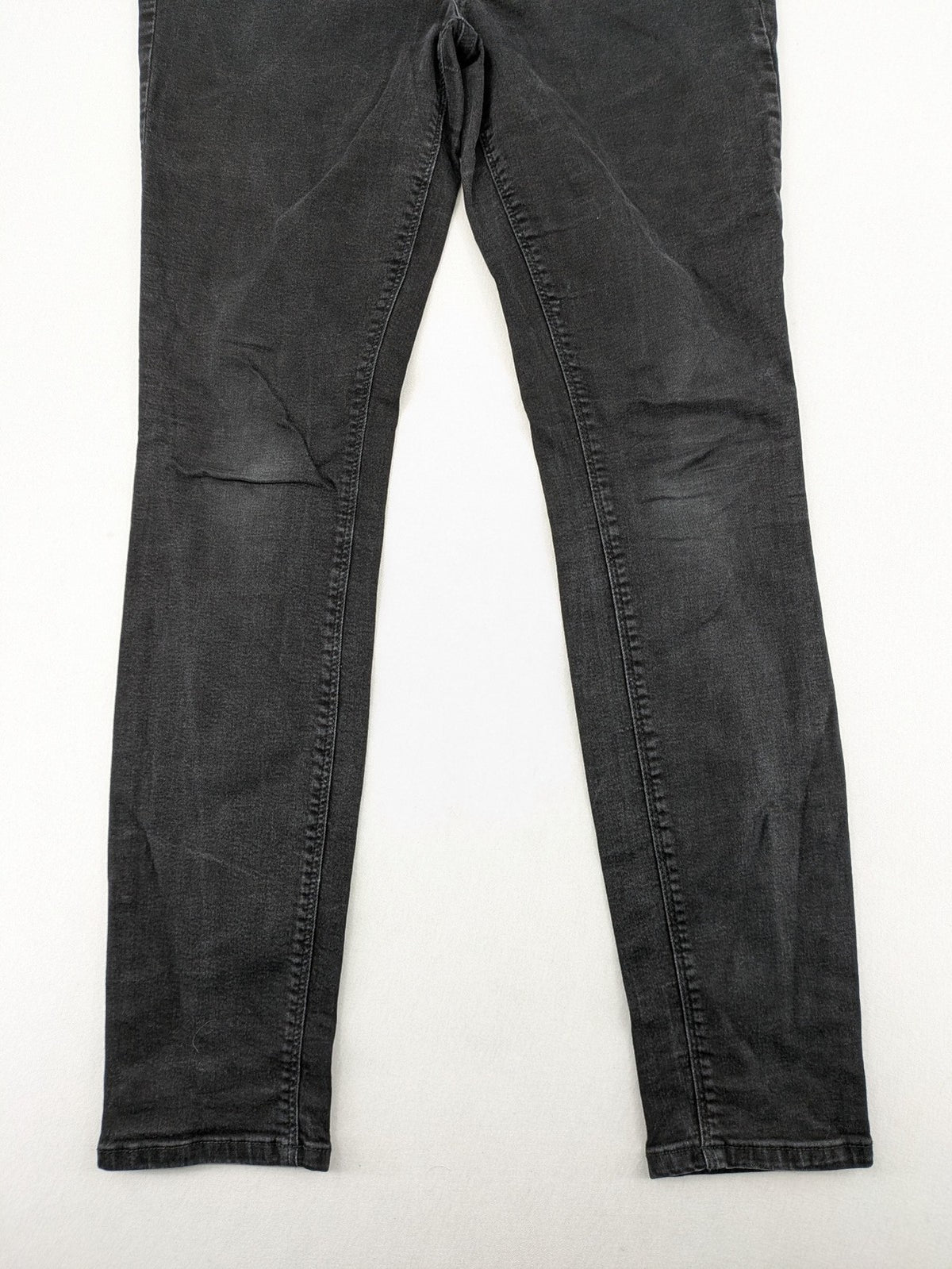 Tom Tailor Denim black extra skinny jeans, washed finish, stretch cotton blend, modern silhouette.