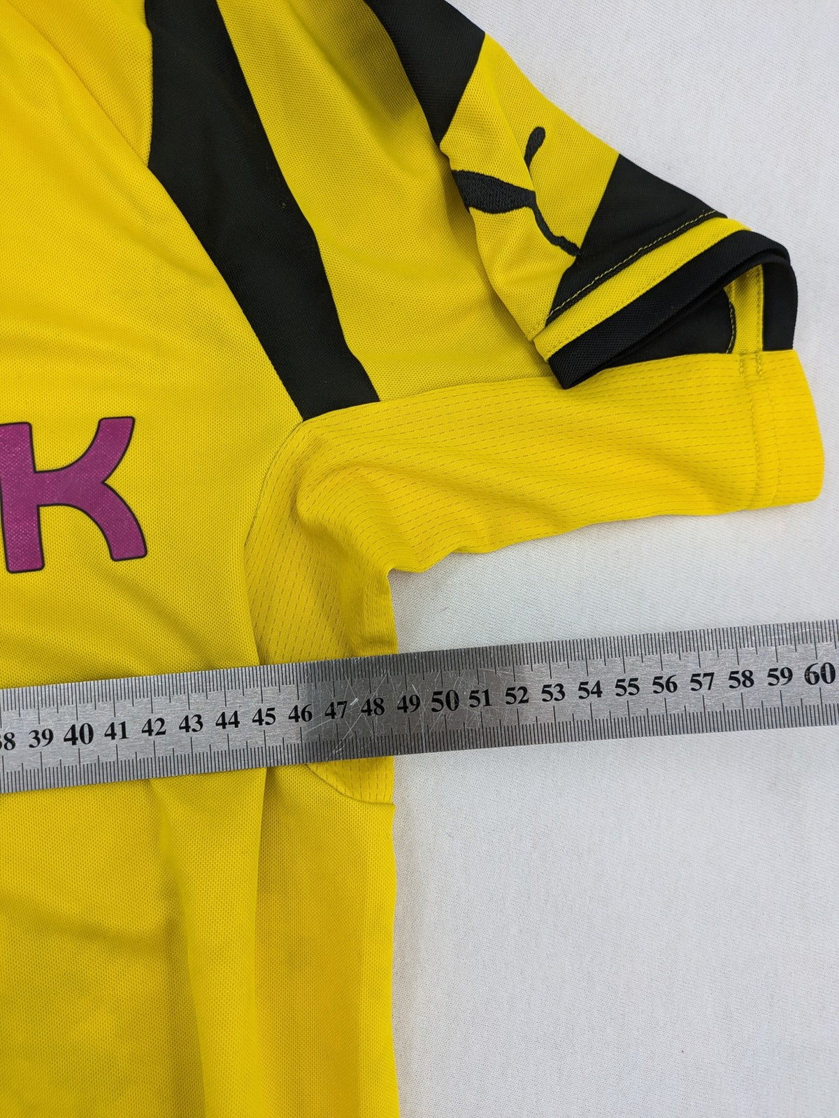 Puma black and purple soccer uniform with yellow accents, Reus #11, "Derbysieger 2015" print.