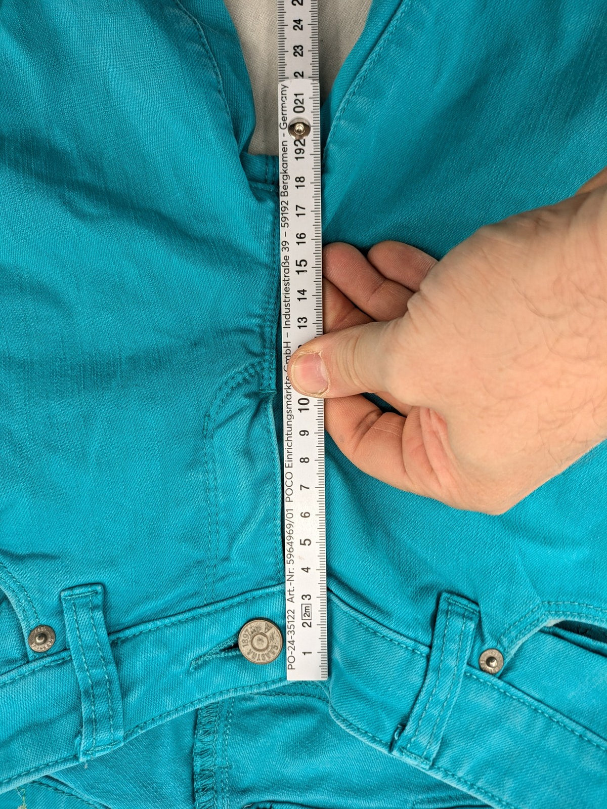 Gaastra blue-green skinny fit cord jeans with classic 5-pocket design.