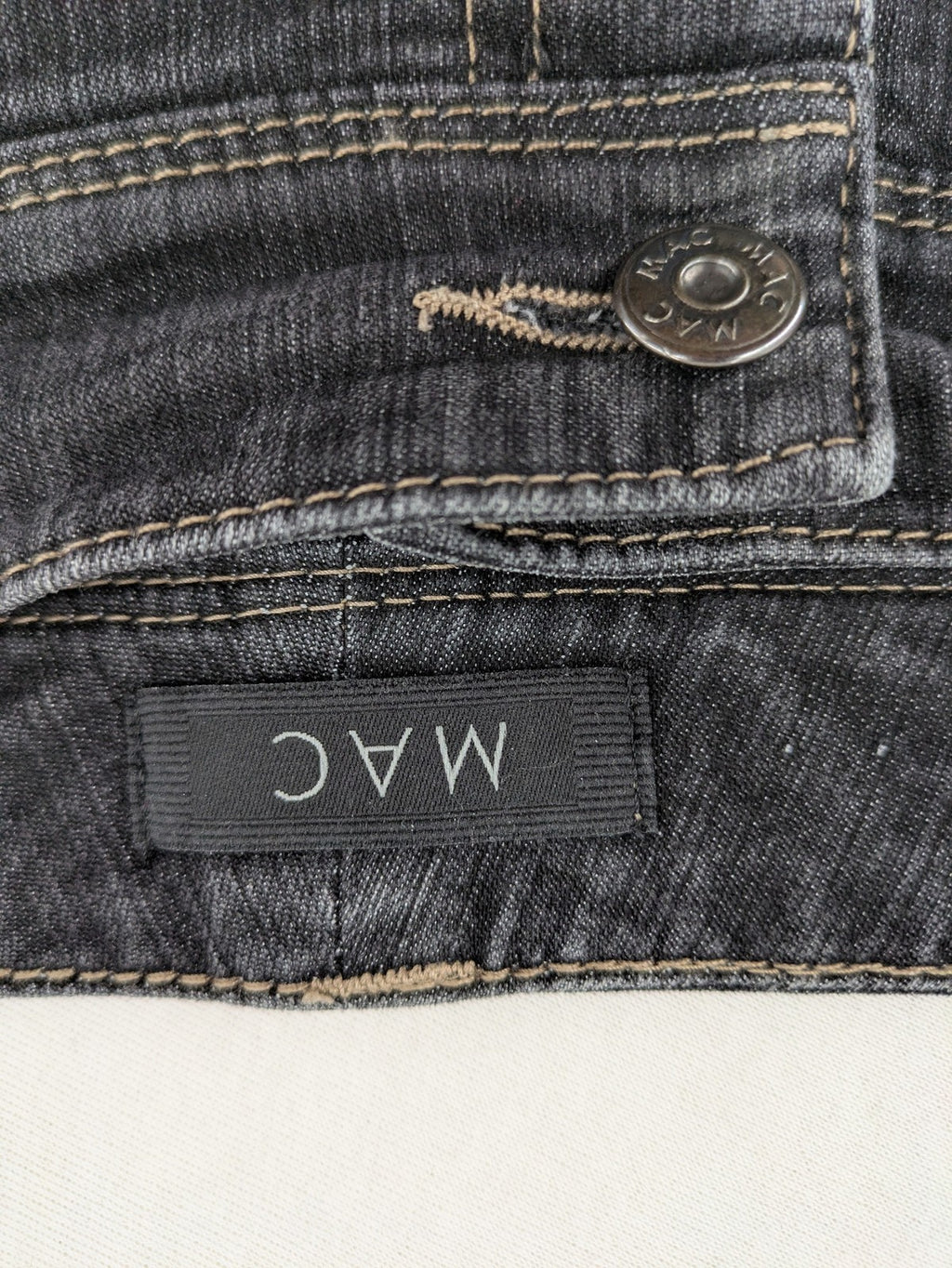 Gracia straight jeans dark grey five-pocket design stretch denim comfort fit