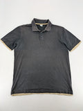 Camargue beige polo shirt cotton short sleeves contrast trim classic collar