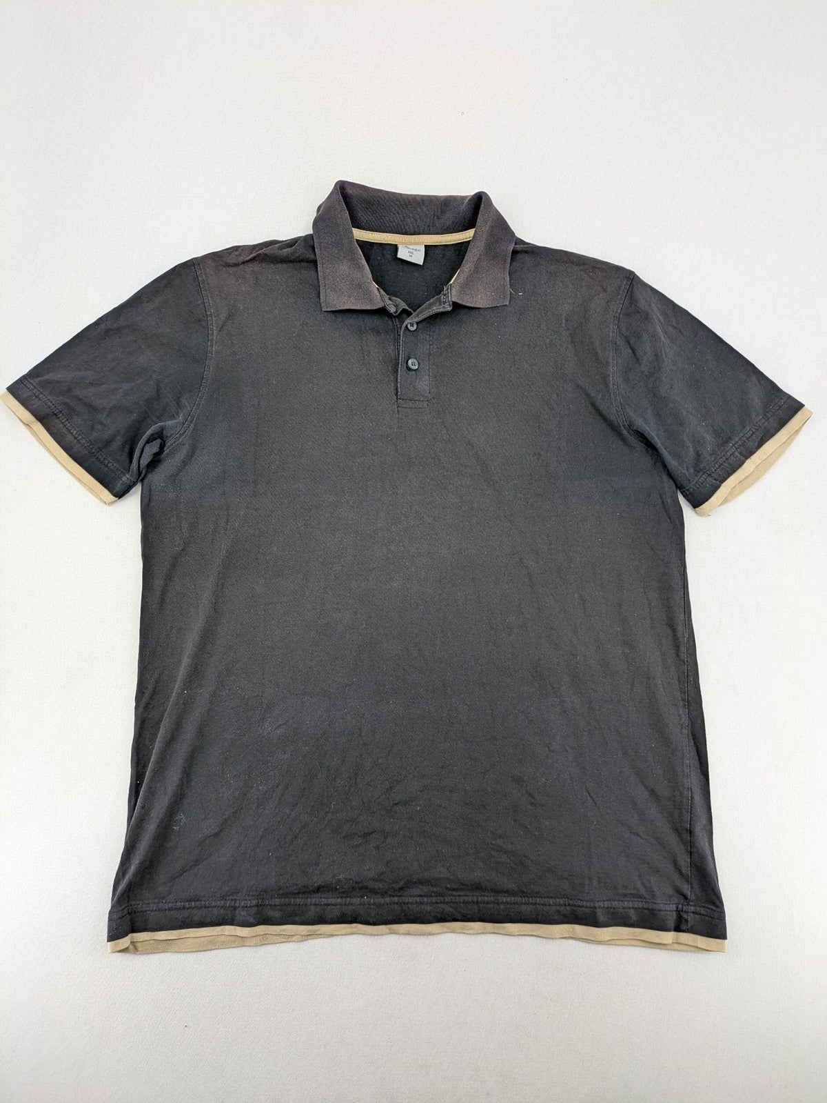 Camargue beige polo shirt cotton short sleeves contrast trim classic collar