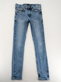 H&M blue skinny fit jeans classic 5-pocket design medium wash stretch denim