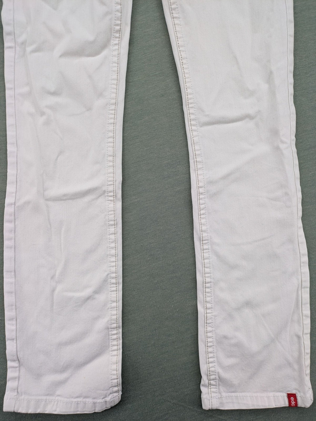 edc by Esprit white straight jeans five-pocket design in durable denim fabric