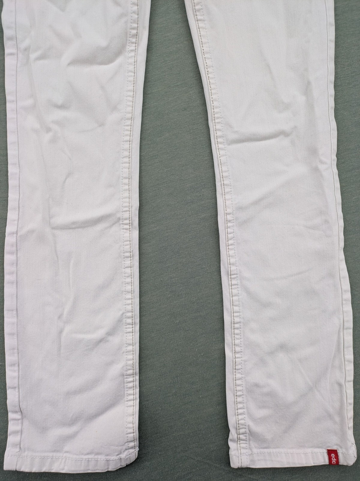 edc by Esprit white straight jeans five-pocket design in durable denim fabric