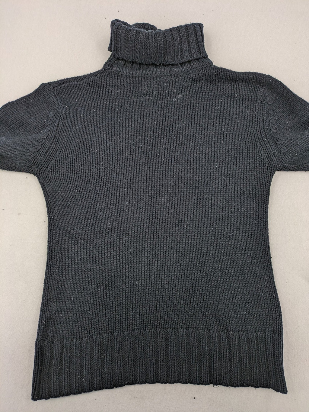 Fishbone grey turtle neck jumper with ribbed cuffs and soft acrylic knit material.