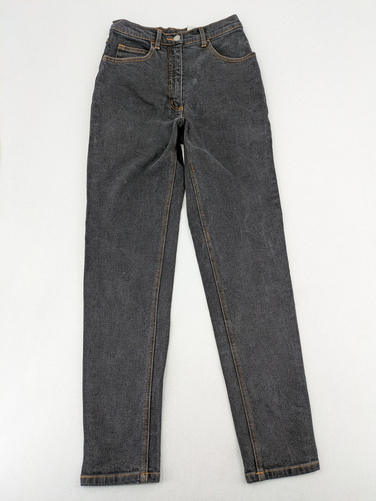 john baner grey high waist mom jeans classic 5-pocket design with contrast stitching