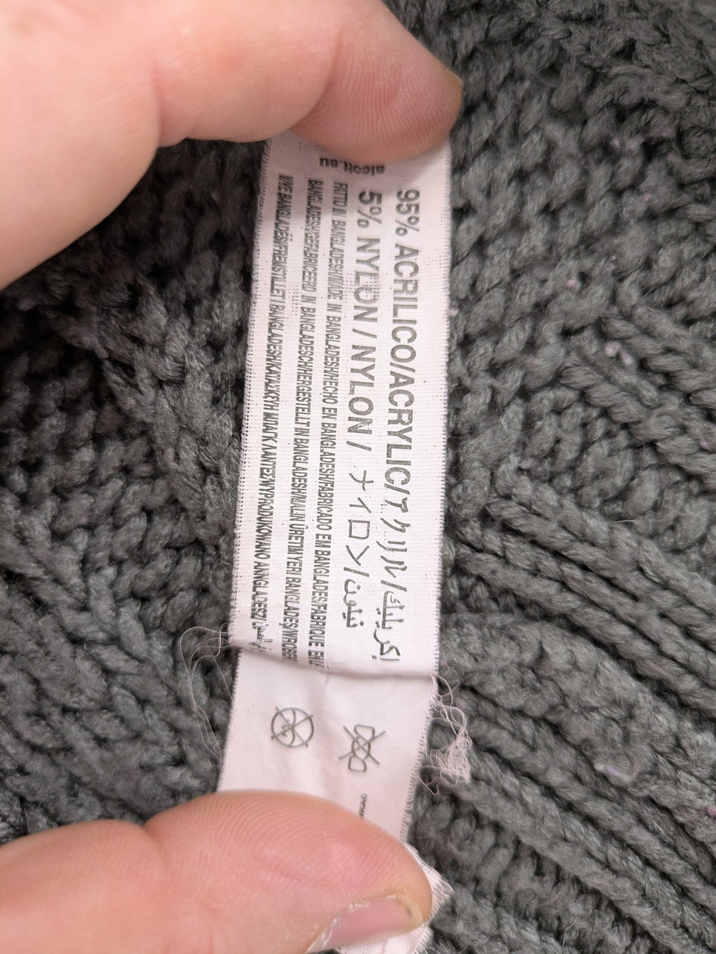 alcott grey turtle neck jumper cable knit pattern with ribbed collar and pockets