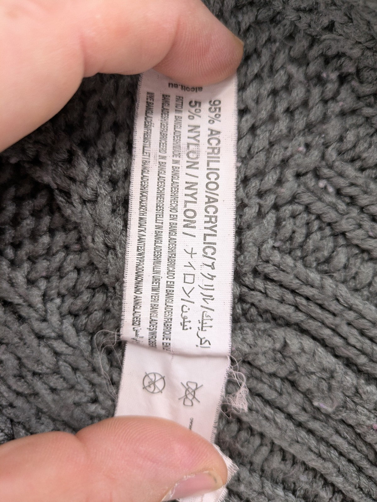 alcott grey turtle neck jumper cable knit pattern with ribbed collar and pockets