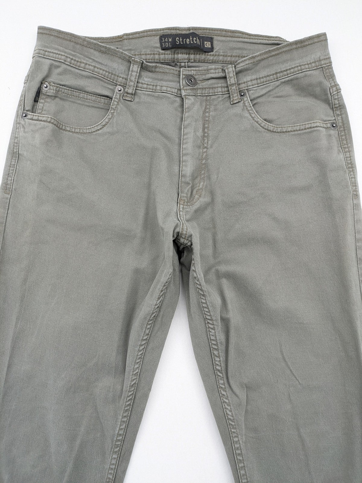 C&A pink chino pants classic 5-pocket style with zipper, made of stretch cotton.