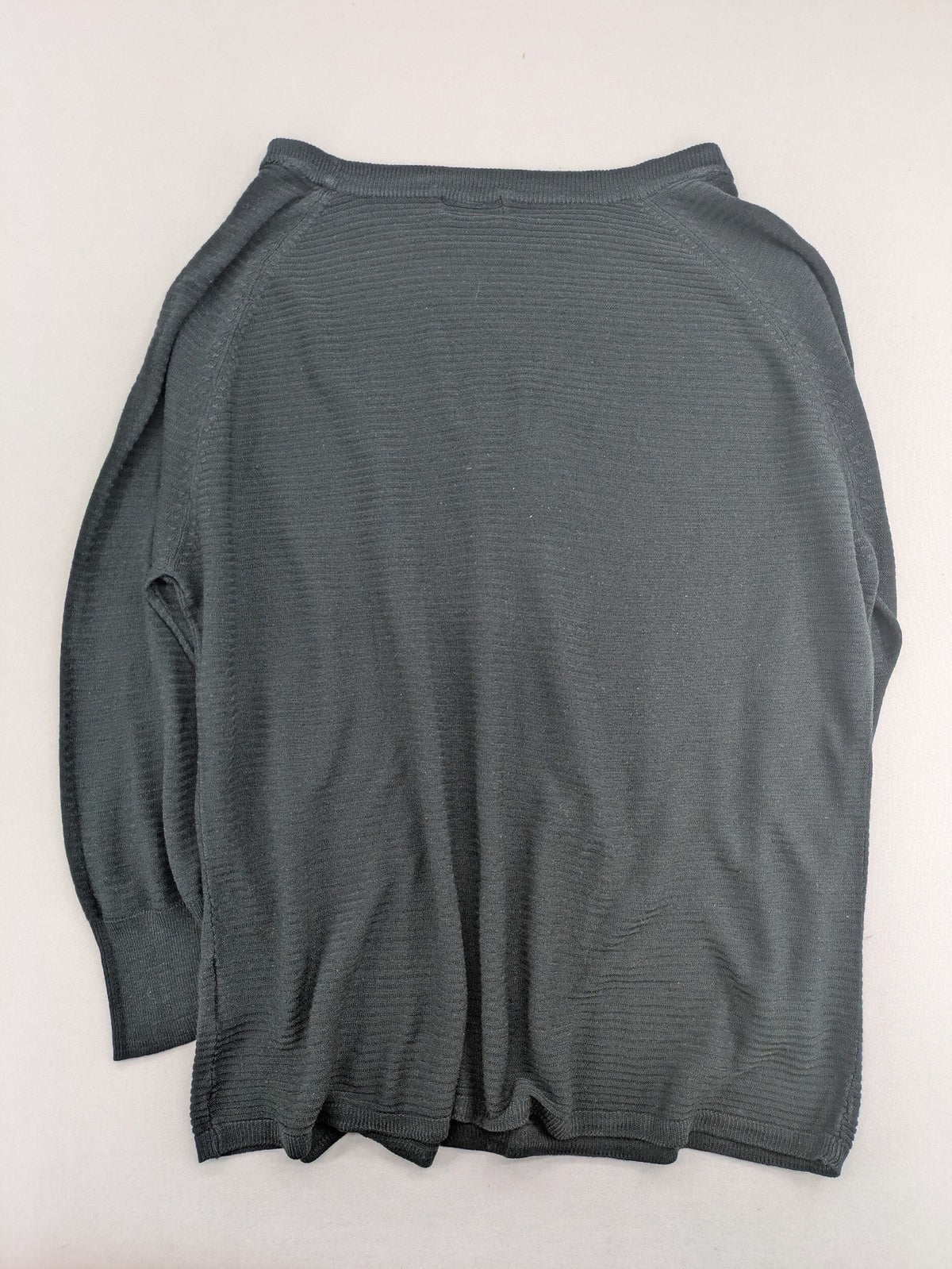 Jacqueline De Yong grey turtle neck jumper horizontal ribbed texture raglan sleeves