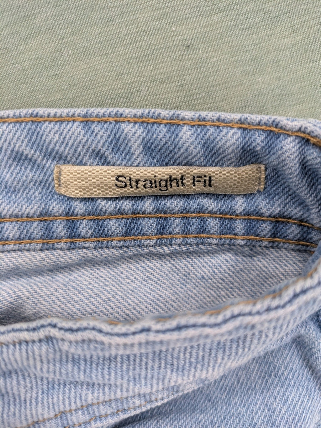 Zen blue straight jeans high rise classic stone wash 100% cotton