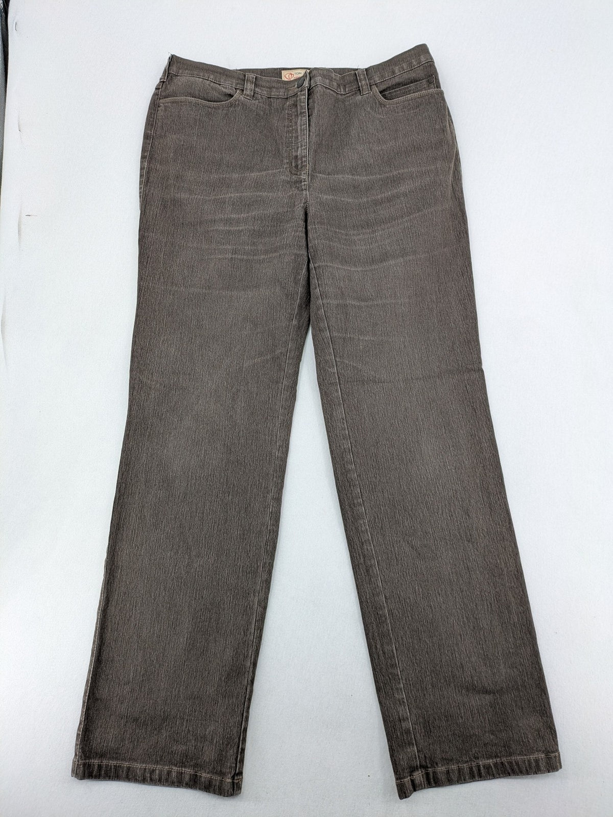 TONI grey straight jeans super slim fit with elastic waistband and classic 5-pocket design.