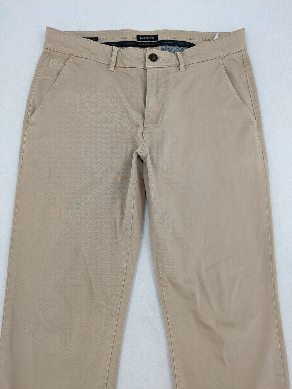 Paul Hunter beige chino pants Oscar Regular Fit cotton with stretch material.