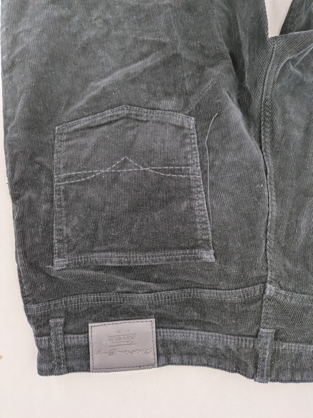 Christian Berg black cord pants straight fit 5-pocket design cotton blend