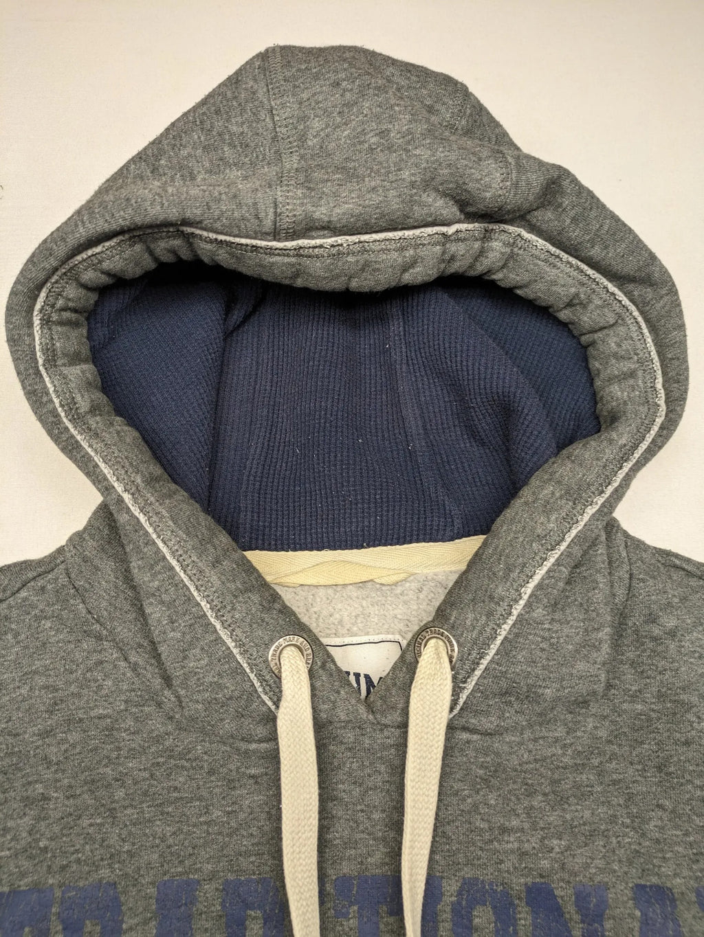Livergy grey zip-through hoodie with "Traditional Authentic" graphic, kangaroo pocket, soft material.