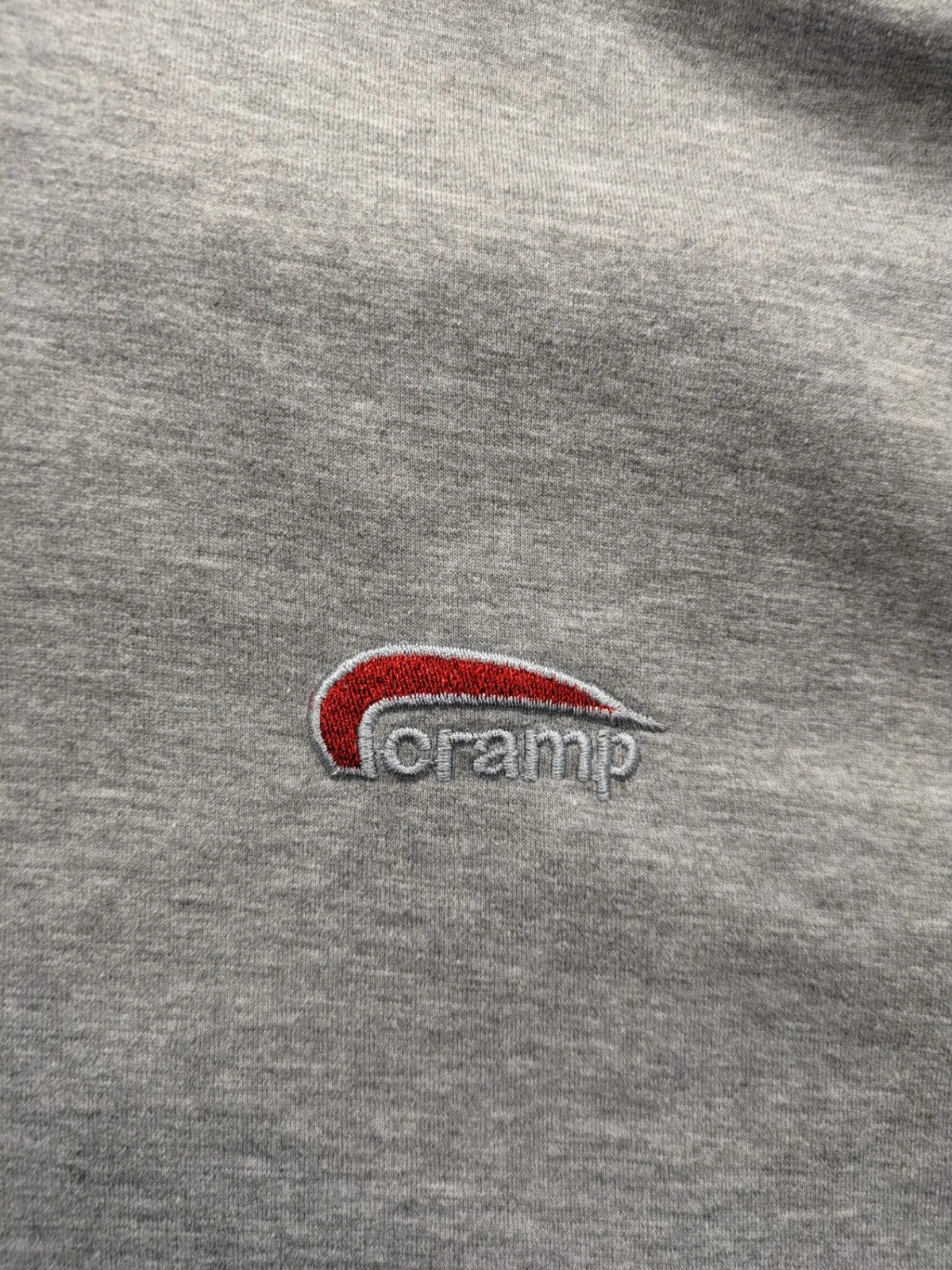 Cramp Sport grey training jacket XXL with red collar and embroidered logo.