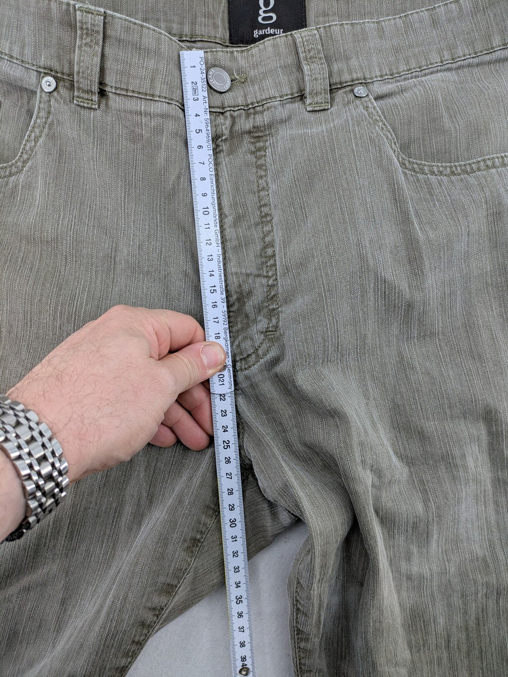 GARDEUR grey straight jeans regular fit with button and zipper closure, cotton-stretch blend.