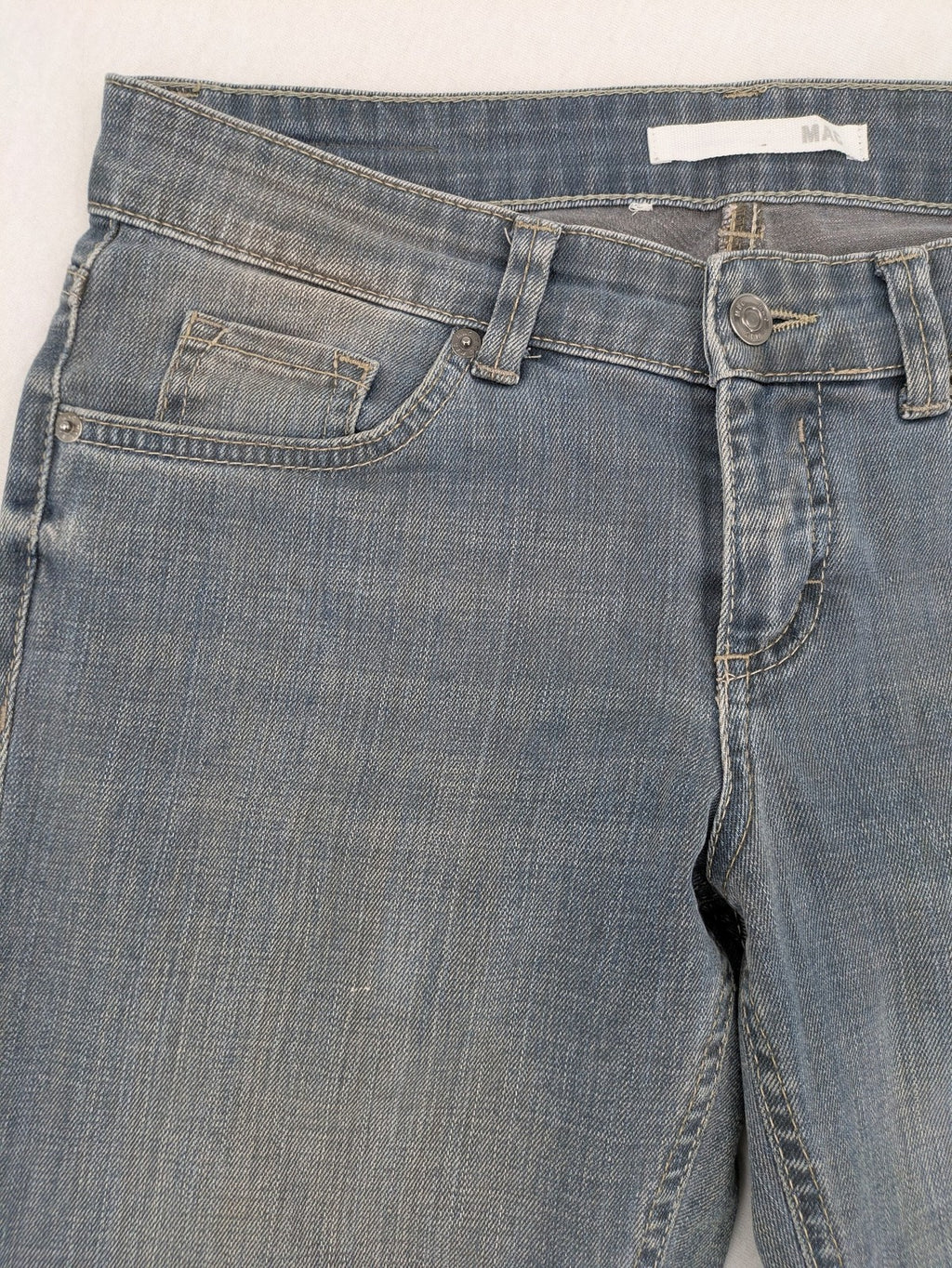 MAC straight jeans blue stretch denim 5-pocket design with zipper closure