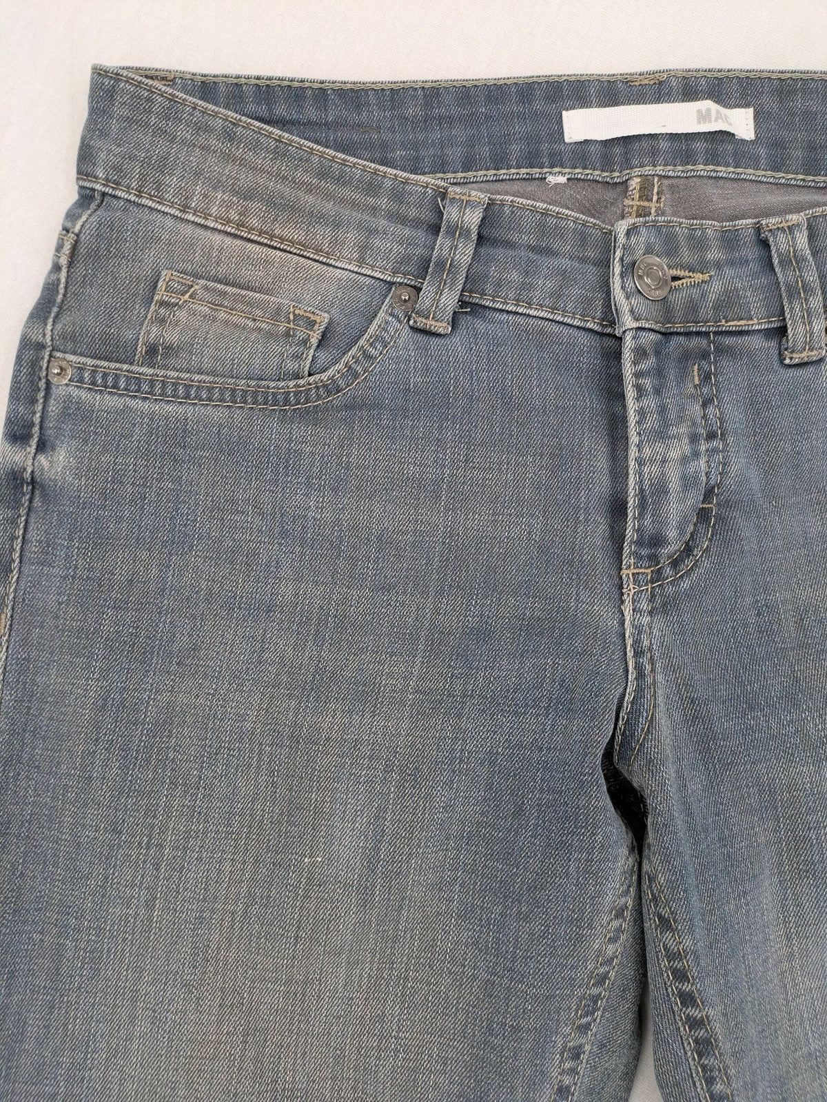 MAC straight jeans blue stretch denim 5-pocket design with zipper closure