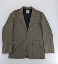 Springfield pink blazer with subtle pinstripe pattern and patch pockets.