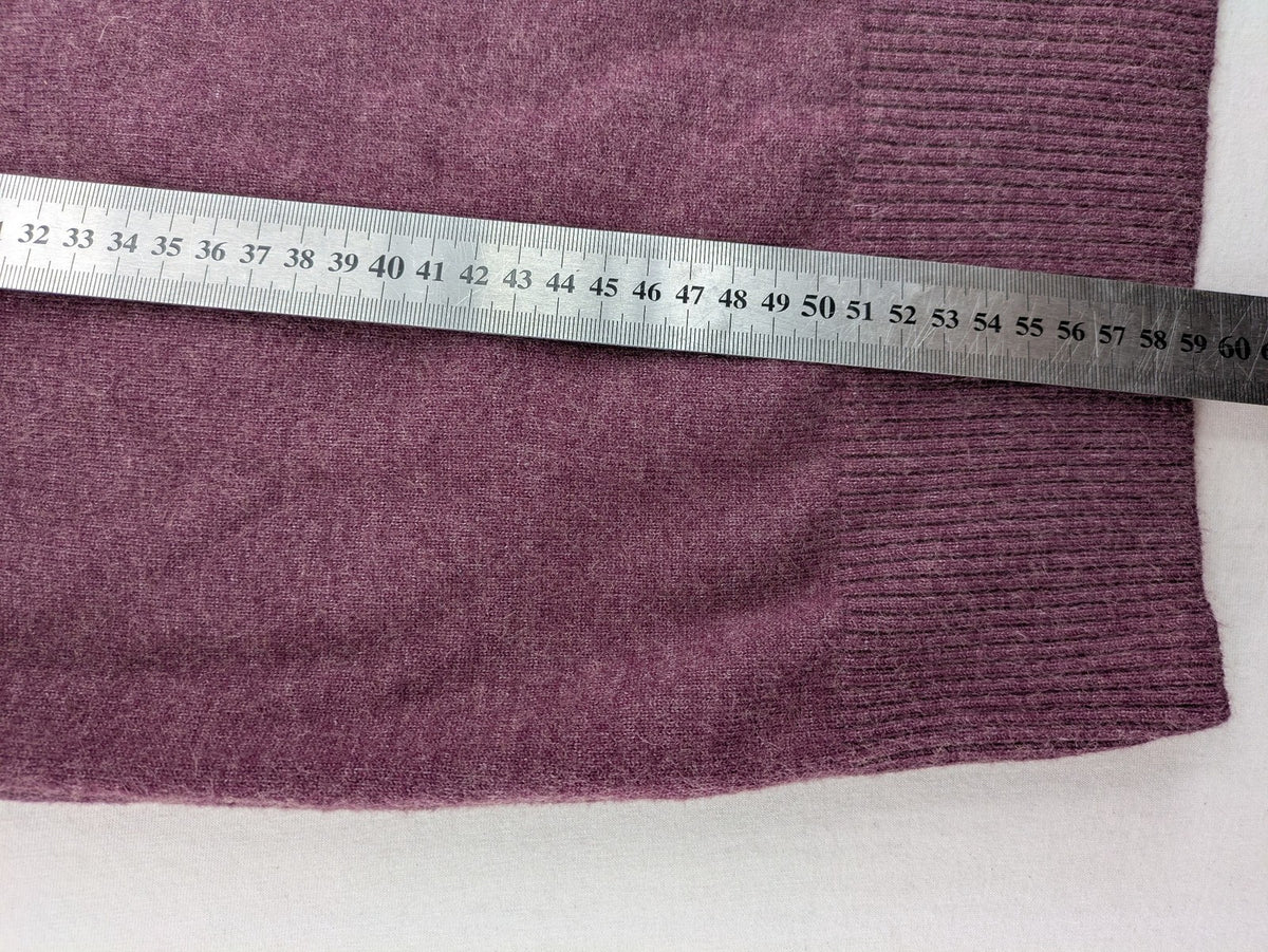 L.C.2 burgundy turtle neck jumper soft viscose blend with ribbed cuffs and hem.