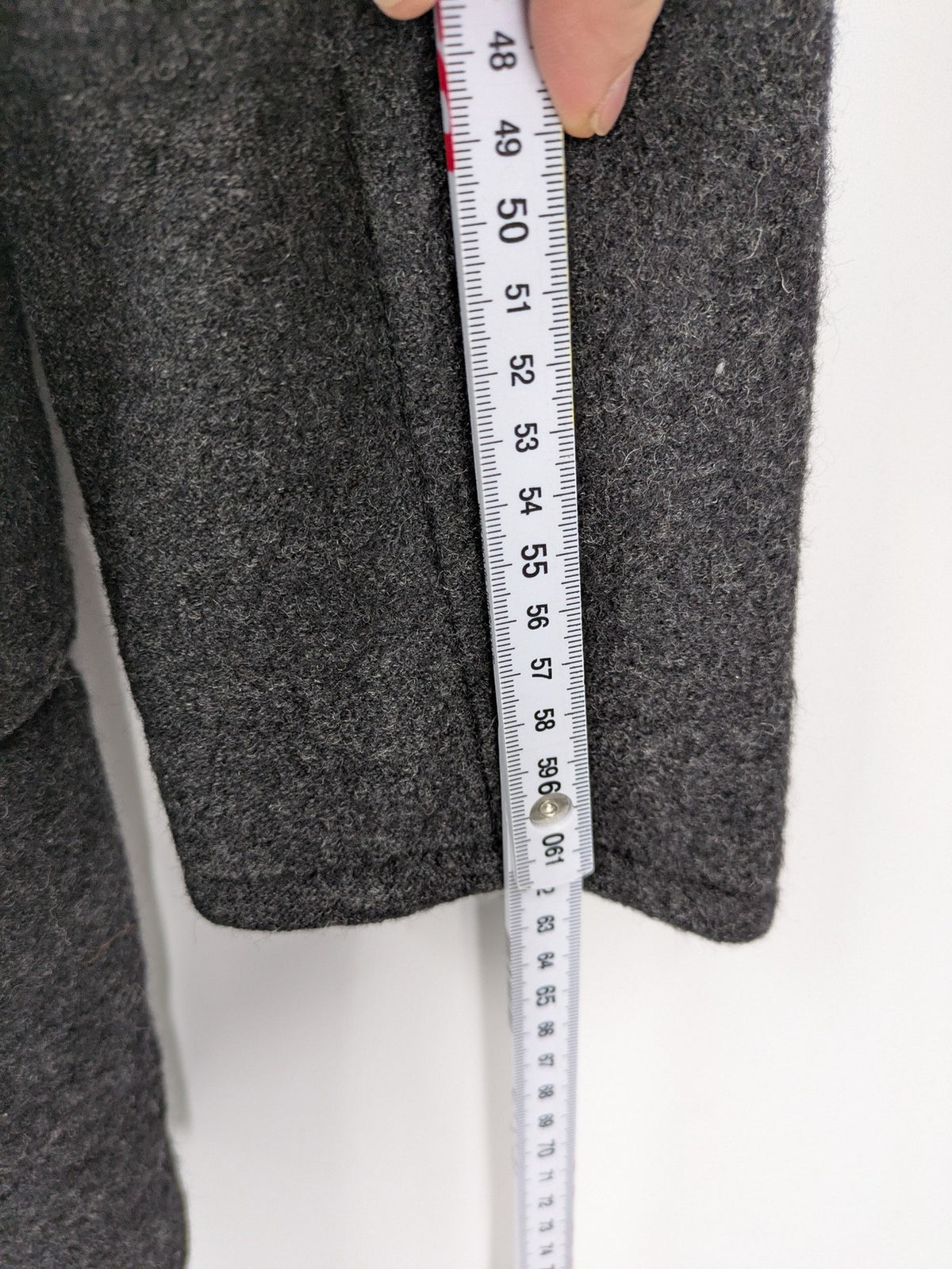 Mamalila grey coat 100% wool with hood and practical pockets, stylish design.