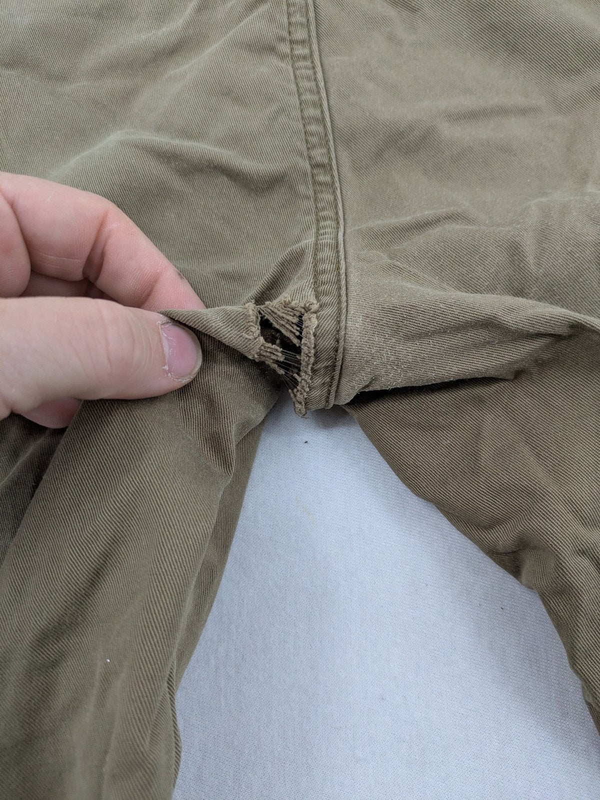 National Geographic khaki shorts flat front design with subtle logo patch