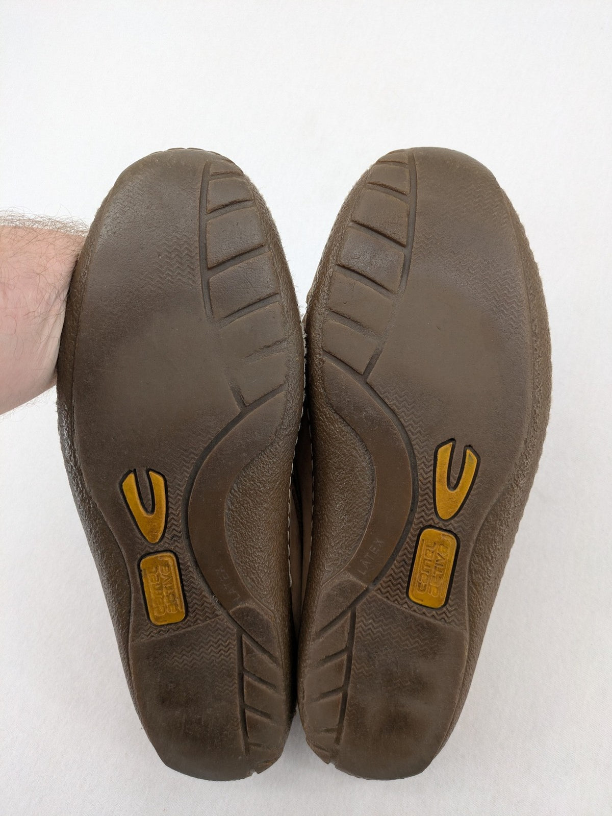 camel active brown deck shoes soft suede slip-on design with durable rubber sole