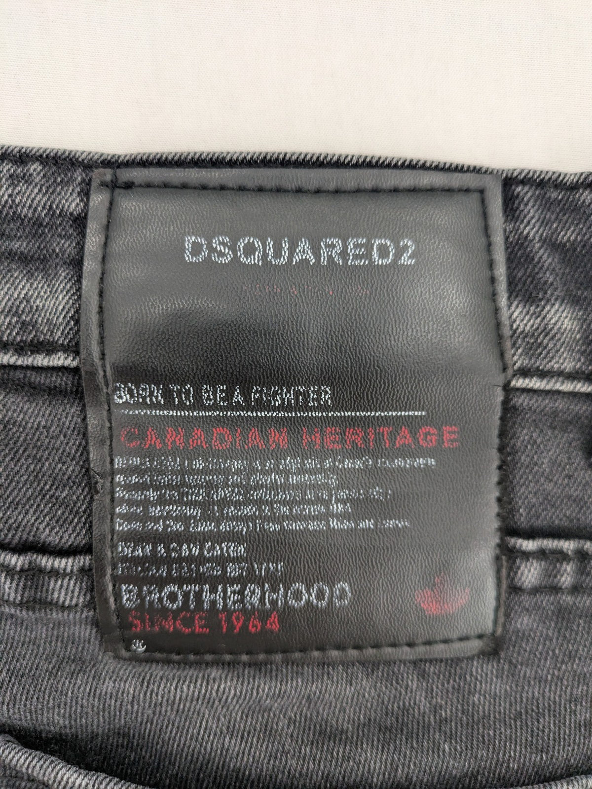 Dsquared2 grey slim jeans distressed finish button fly five-pocket design
