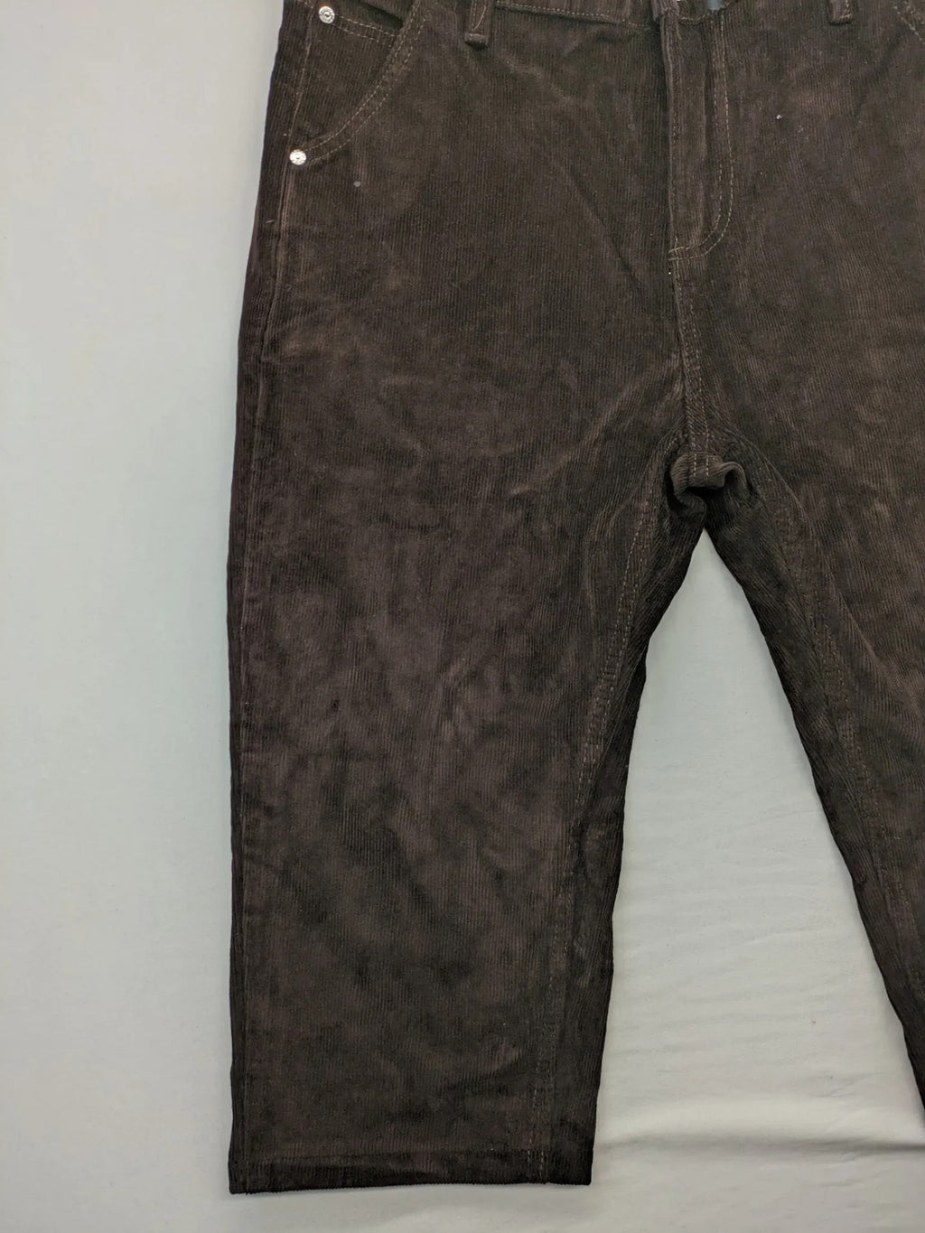 Tomfear black pants 3/4 length classic 5-pocket design corduroy material