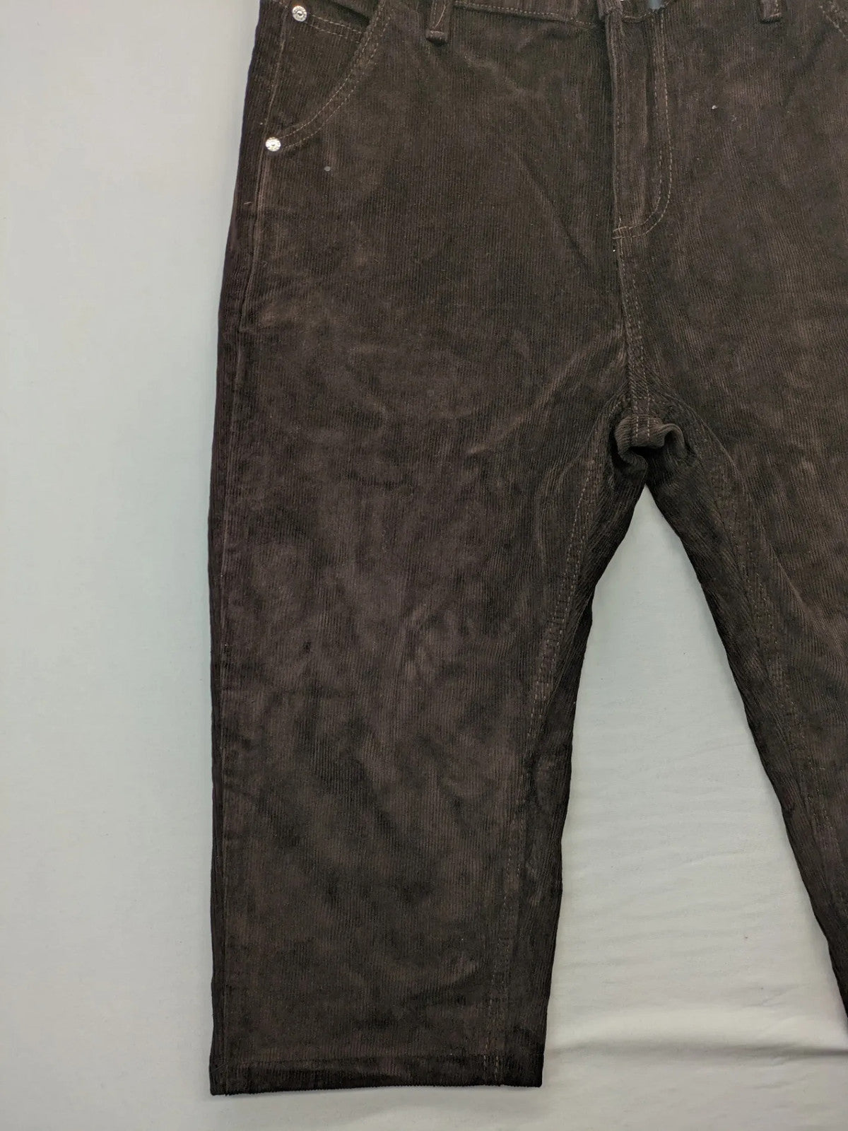 Tomfear black pants 3/4 length classic 5-pocket design corduroy material
