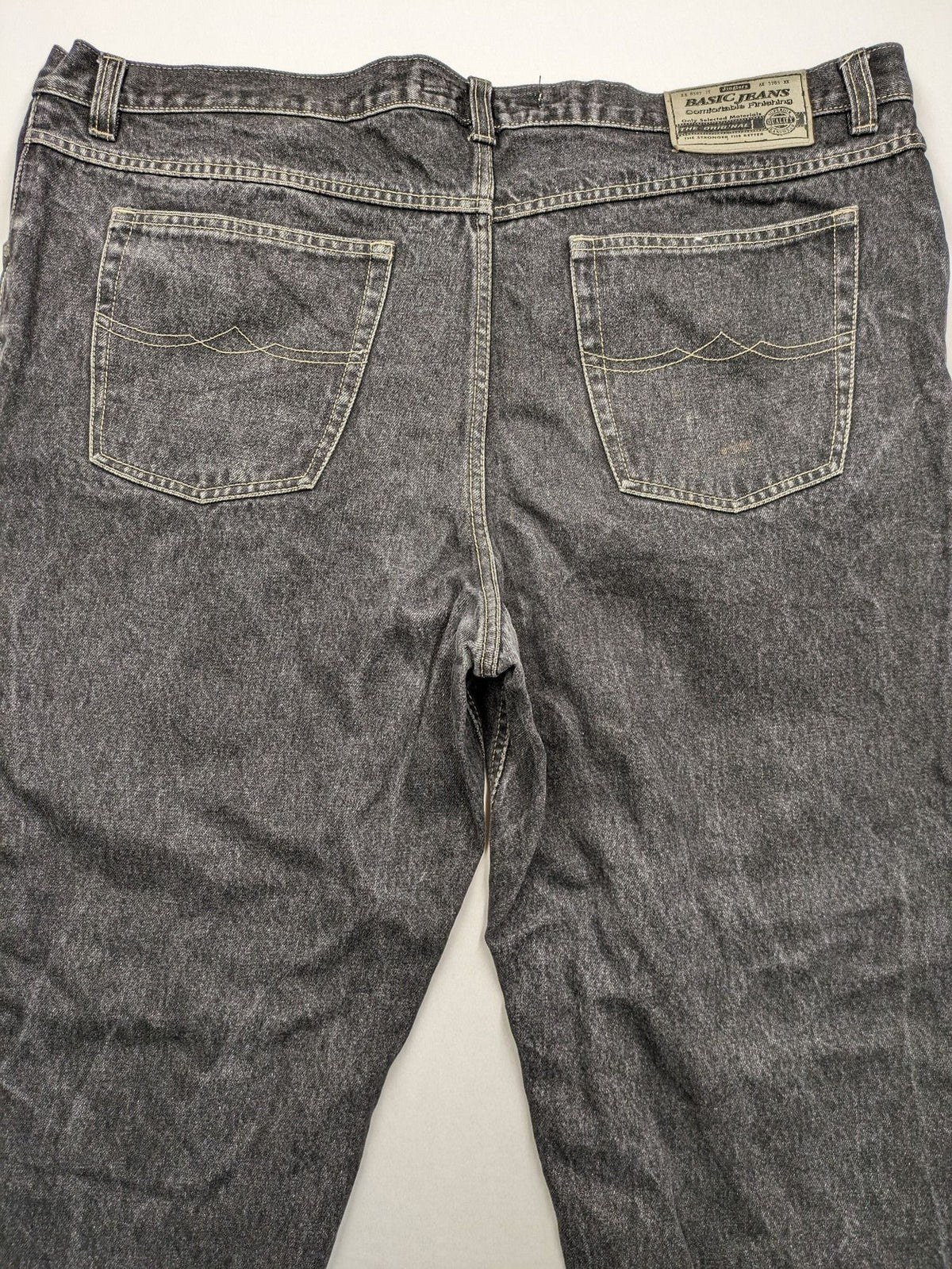 Jinglers straight jeans black grey faded wash, classic 5-pocket style, 100% cotton.