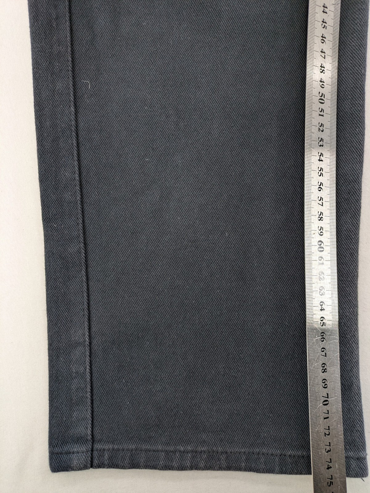 Marines blue straight jeans regular fit with button fly and logo patch detail.