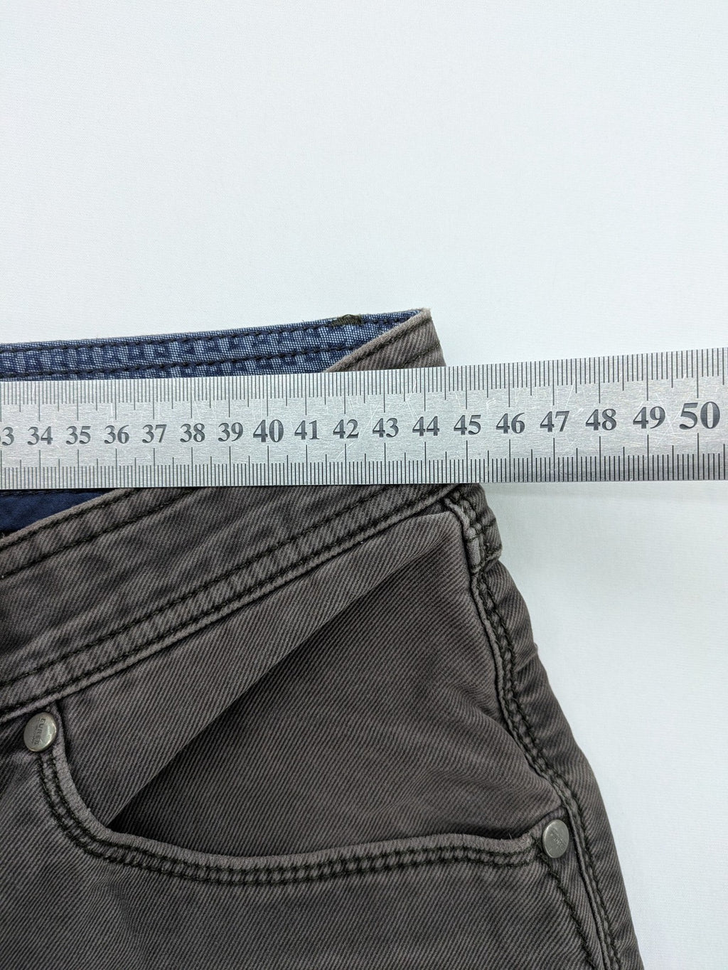 BRAX grey chino pants classic 5-pocket style stretch cotton blend