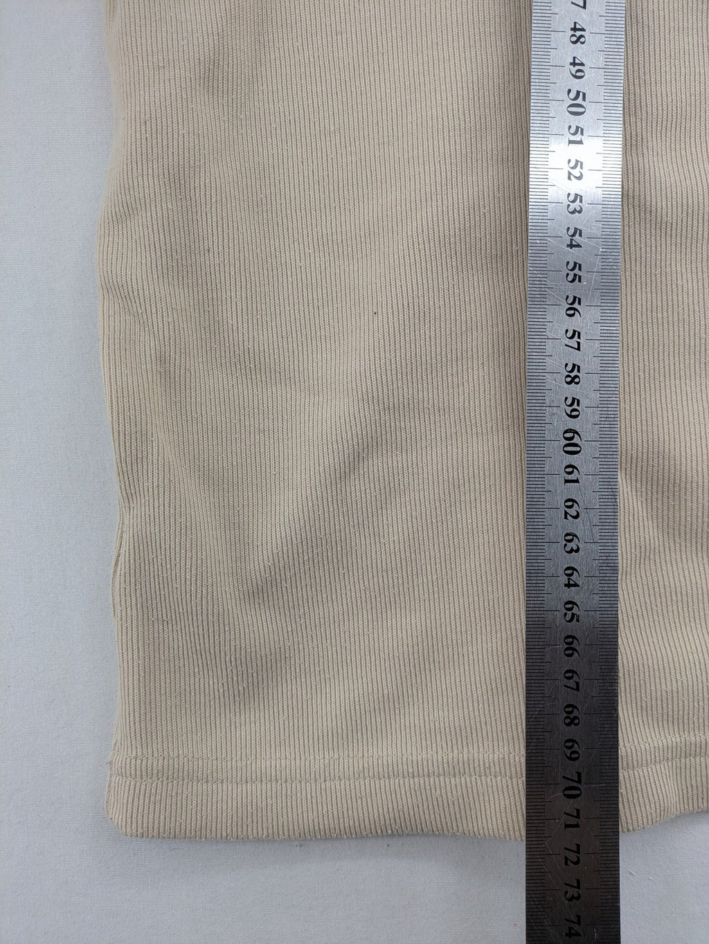 s.Oliver beige turtle neck jumper with ribbed texture and embroidered logo on chest