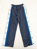 McORVIS blue tearaway training pants with side snap buttons and elastic waistband.