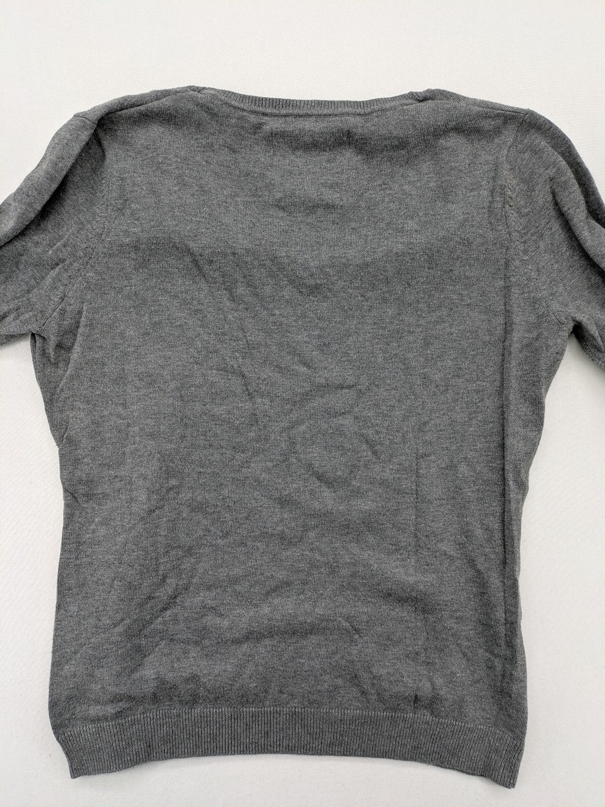 Esprit grey turtle neck jumper with V-neck, ribbed cuffs, 100% cotton.