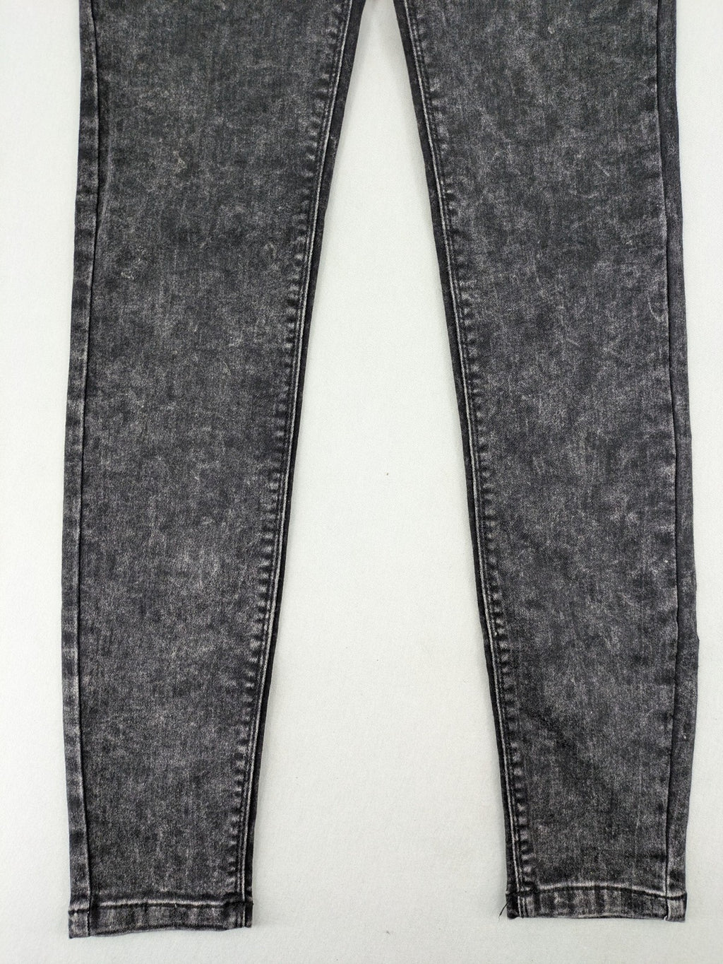 FB Sister skinny jeans black acid wash stretch denim with push-up design.